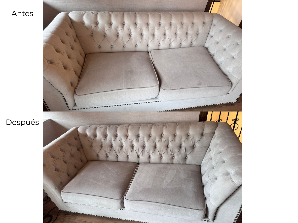 Sofá Chesterfield limpieza Granada